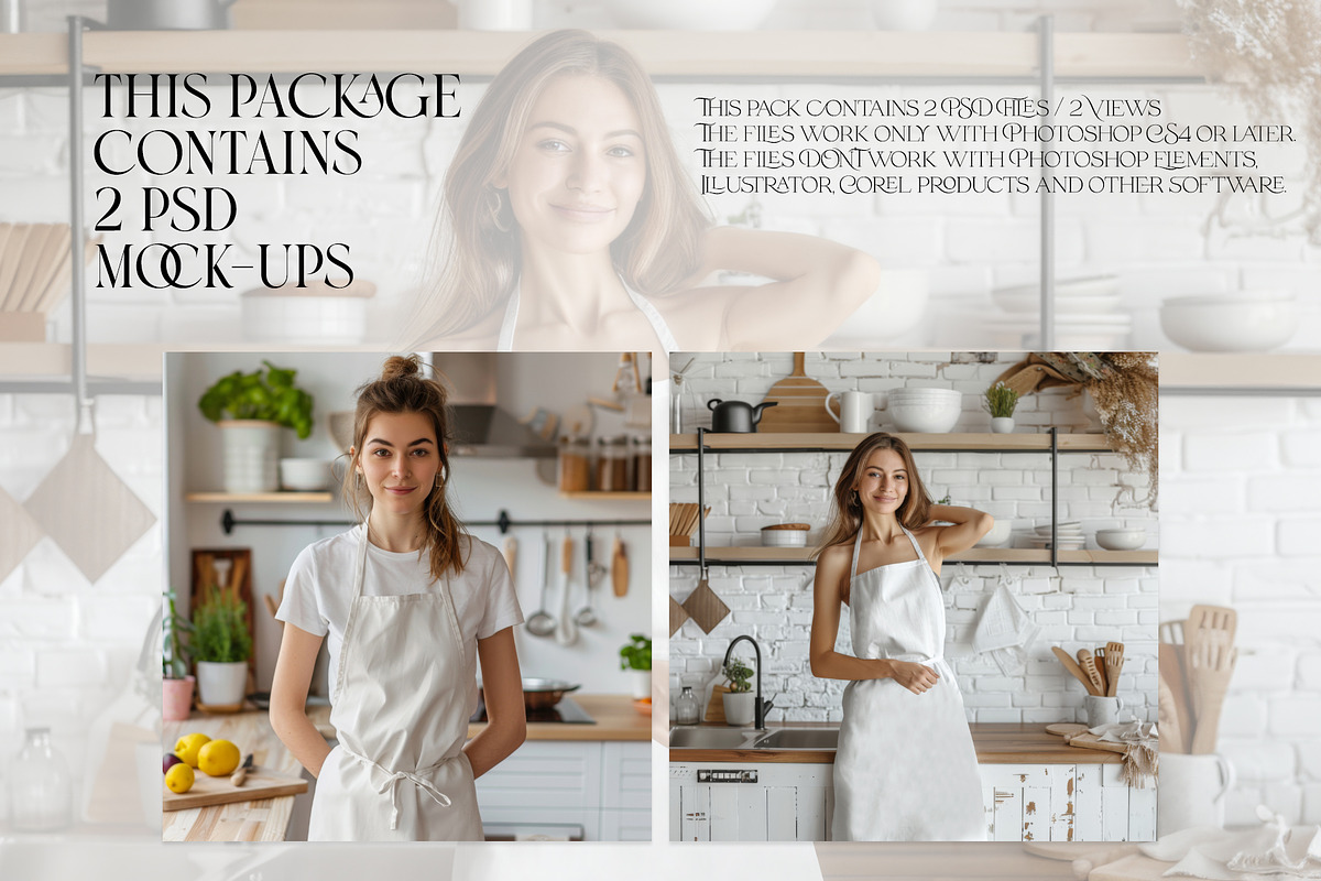 Kitchen Apron Mockups, a Household Mockup by mock-ups (Photo 2 of 12)