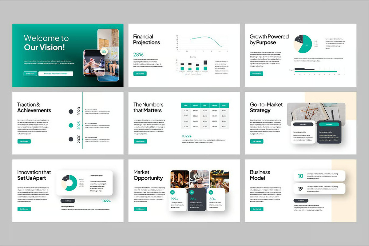 Pitch Deck Powerpoint Templates, a Presentation Template by Fit-tee (Photo 2 of 4)