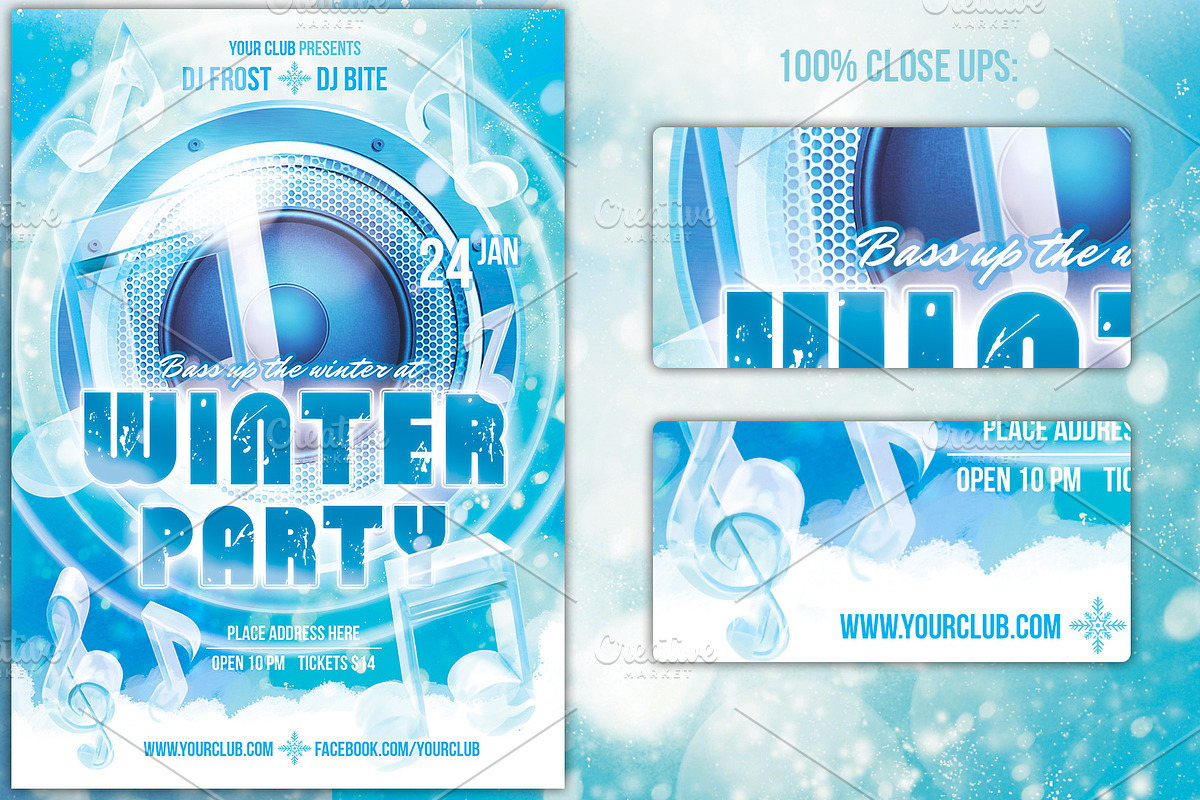 Winter Party Flyer, a Flyer Template by Mikko Lemola (Photo 2 of 2)