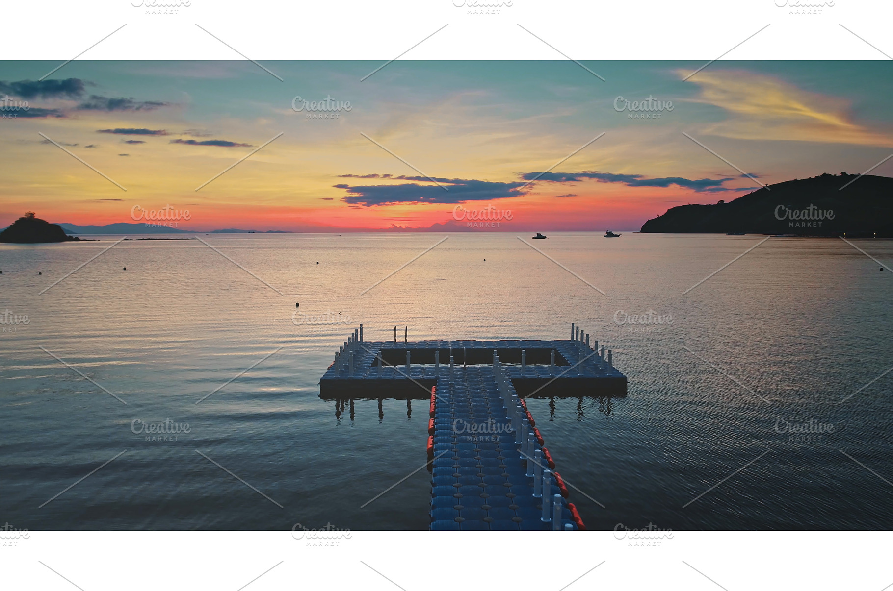 Floating dock extending into, a Nature Photo by Goinyk
