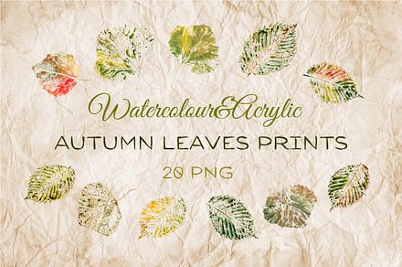 Artistic autumn leaves prints