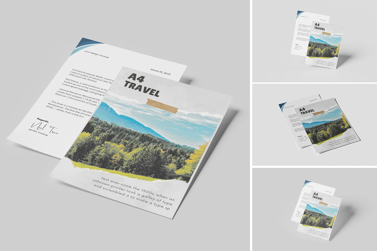 A4 BROCHURE, a Brochure Template by kebunmockup (Photo 1 of 5)