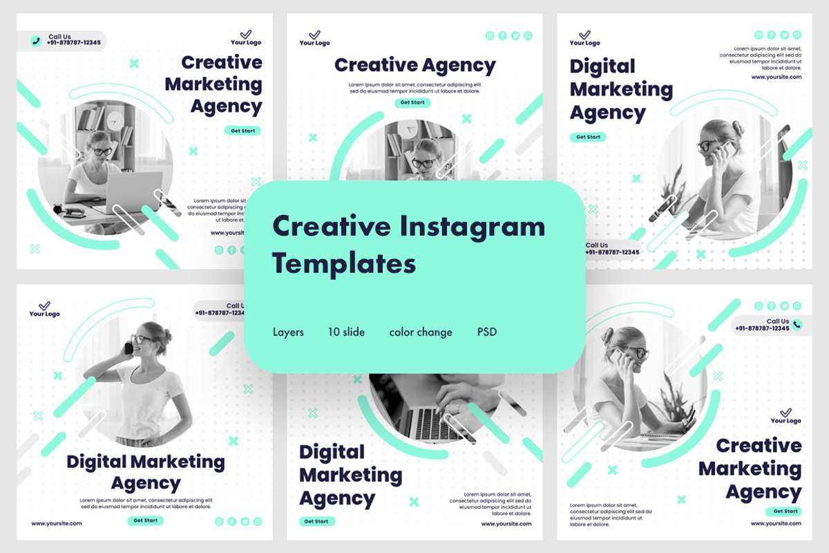 Creative Marketing Templates, a Social Media Template by The G! Design