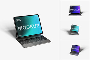 iPad with Magic Keyboard Mockup, a Product Mockup by MrLetters