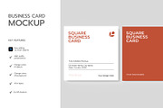 Square Business Card PSD Mockup, an Advertising Mockup by graphypix (Thumbnail 2 of 4)