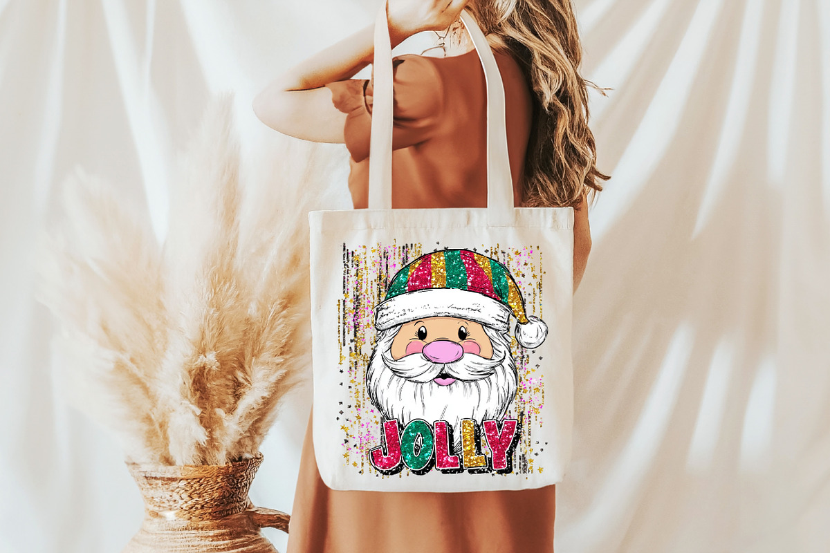Jolly Santa Brushstroke Glitter Png, an Illustration by Libby Wishes (Photo 4 of 6)
