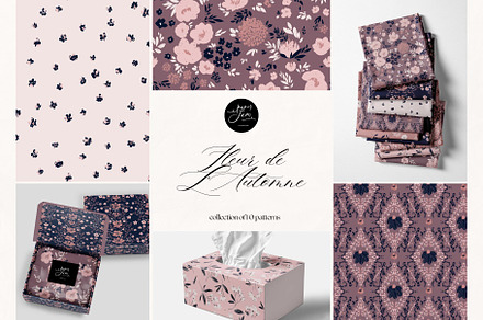 Fall patterns with French chic, a Pattern Graphic by PaperJamLab
