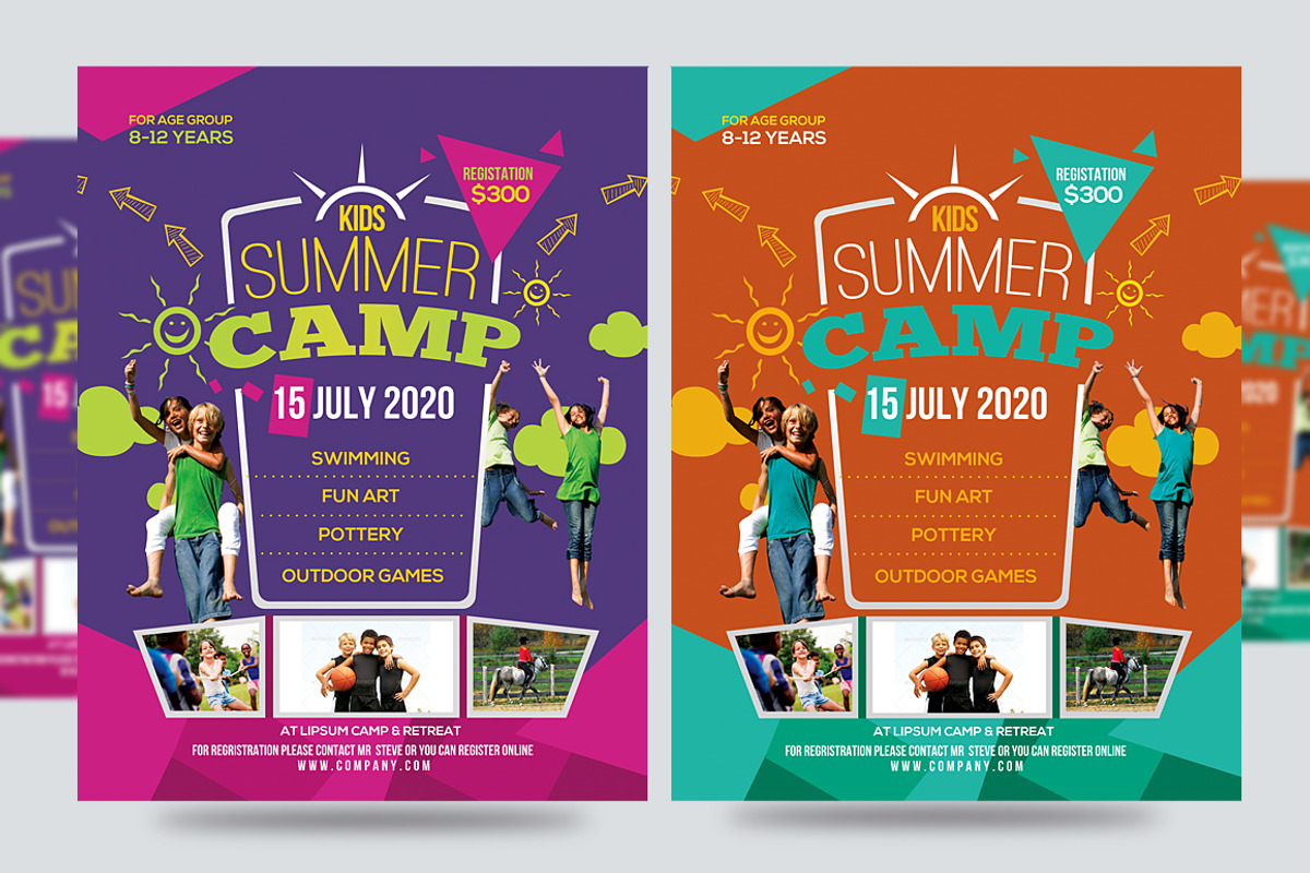 Kids Summer Camp Flyer V1, a Flyer Template by Satgur Graphic Design (Photo 1 of 2)