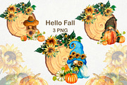 Autumn gnomes,watercolor set,, an Illustration by ElliaArt (Thumbnail 6 of 12)