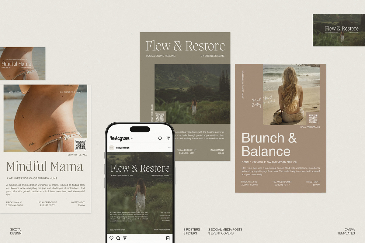 Wellness Event Canva Templates preview 2