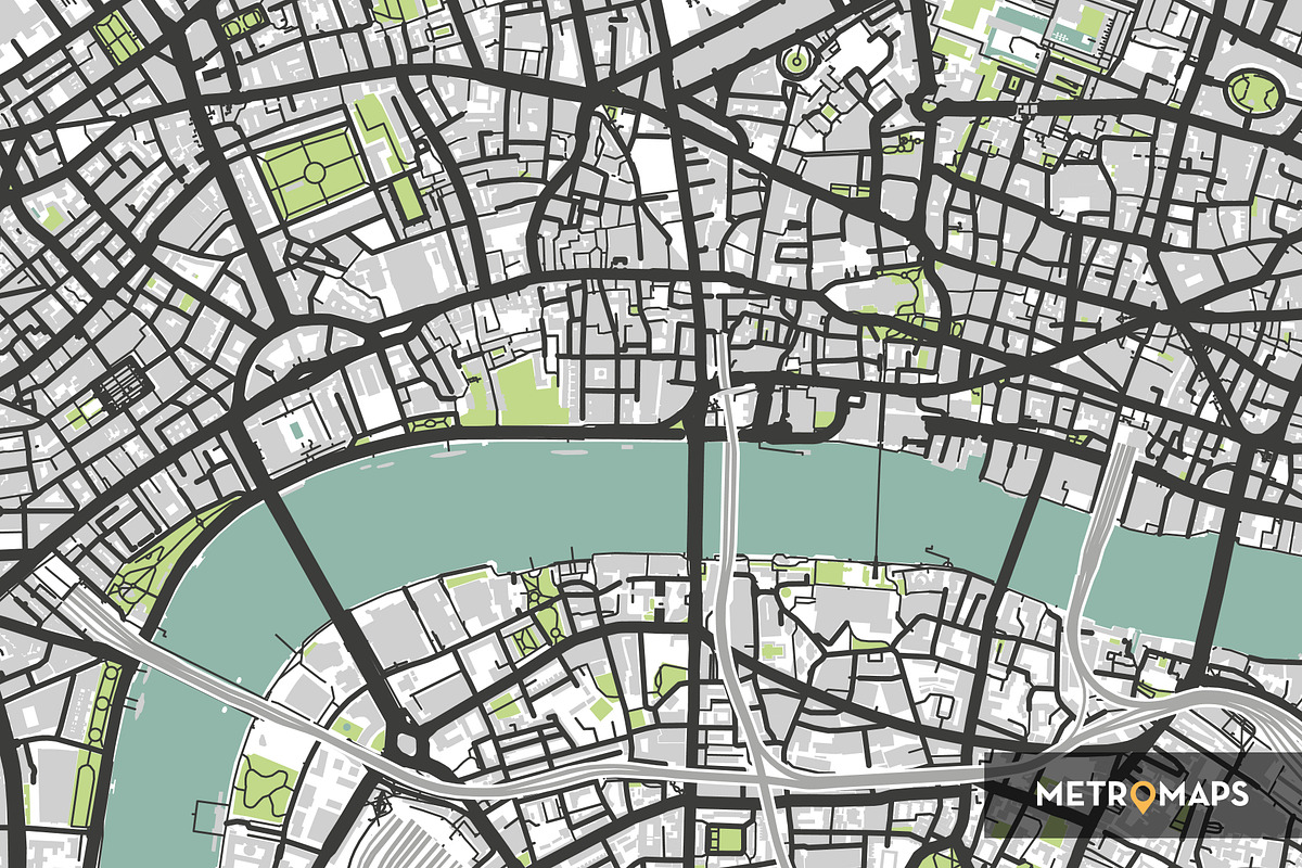 London Map – Regular, an Illustration by MetroMaps (Photo 2 of 3)