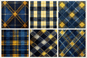 Blue & Yellow Tartan Plaid Pattern, an Illustration by RobertsArt (Thumbnail 3 of 4)