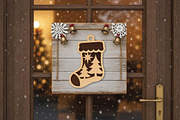 Christmas Stocking Ornament SVG, an Object Graphic by DreamPrint404 (Thumbnail 2 of 4)