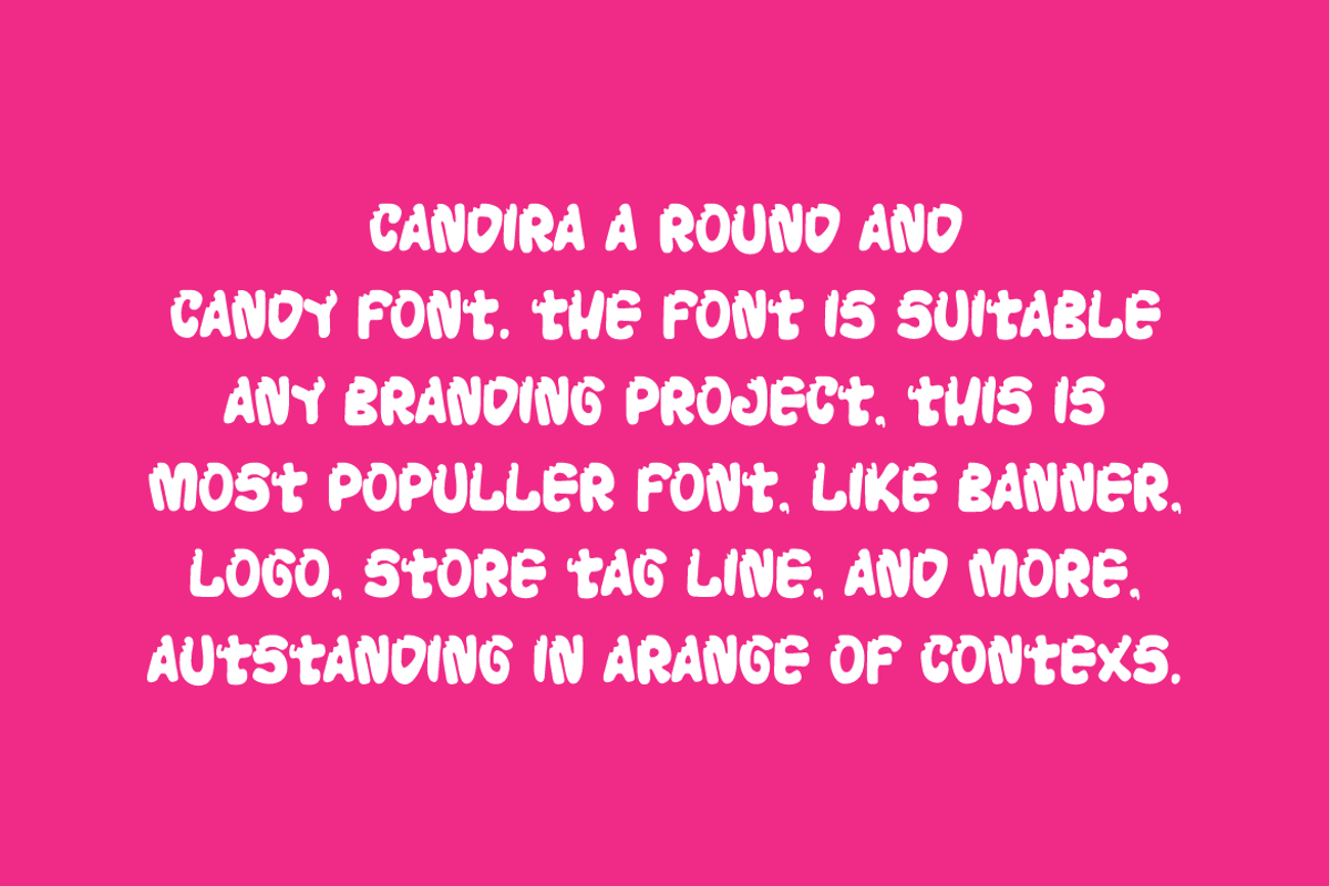 Candira - Candy Font, a Sans Serif Font by Iqsiart Studio (Photo 2 of 10)