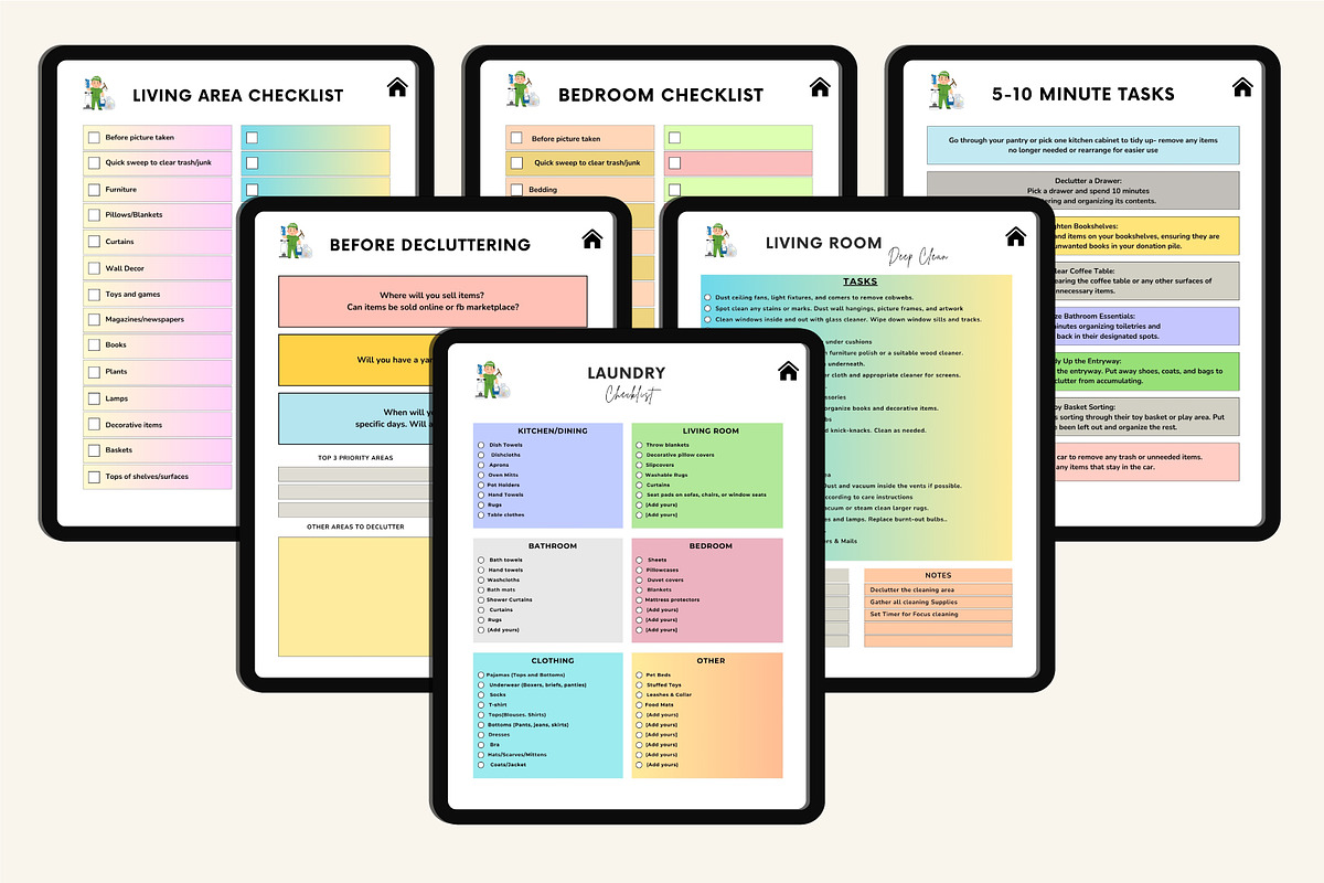 2026 Digital ADHD Cleaning Planner preview 3