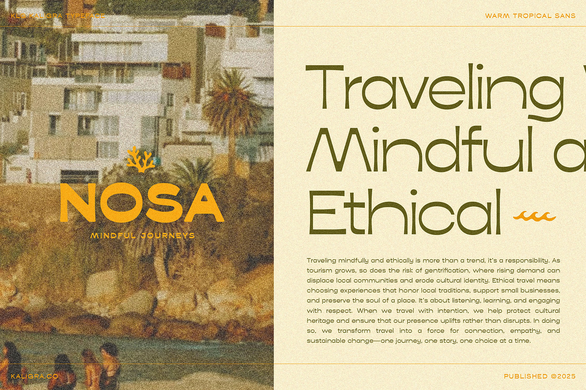 Kaligra Tropicana Sans, a Sans Serif Font by Kaligra.co (Photo 16 of 22)