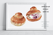 Sicilian Brioche Watercolor Clipart, a Food Illustration by Kolorata Art (Thumbnail 2 of 3)
