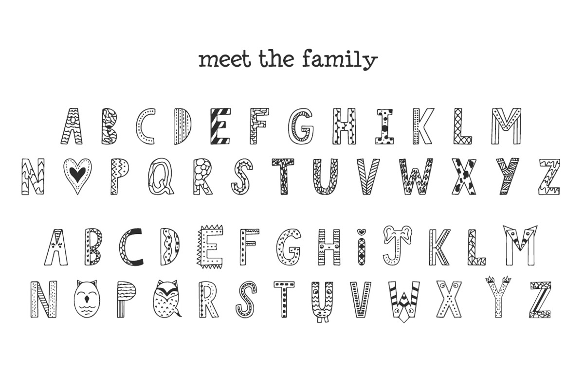 Jungle Character Font preview 3