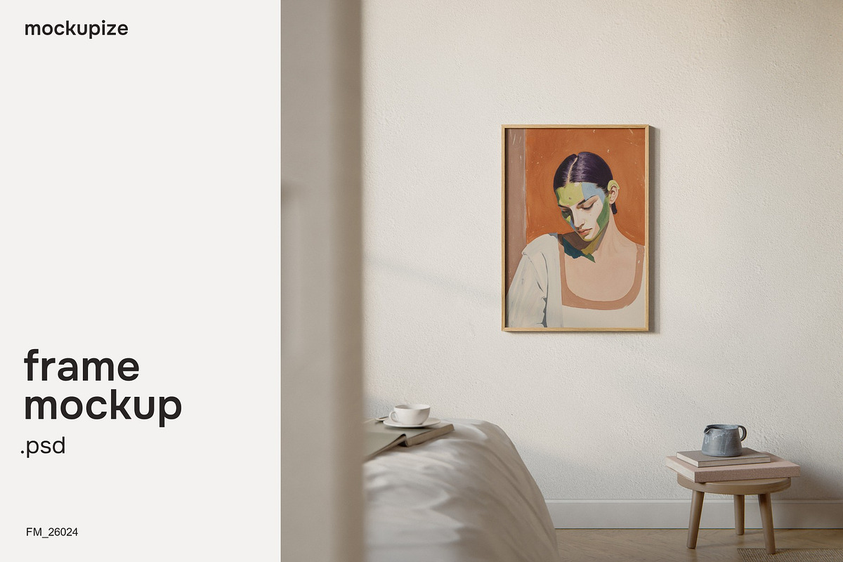 DIN A Bedroom Frame Mockup Minimal, a Household Mockup by mockupize (Photo 1 of 7)