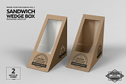 Sandwich Wedge Box Packaging Mockup, a Cups & Container Mockup by INCDesign (Thumbnail 6 of 10)