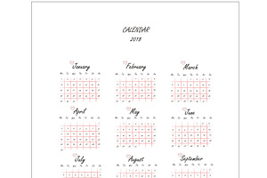 Simple Pink Calendar