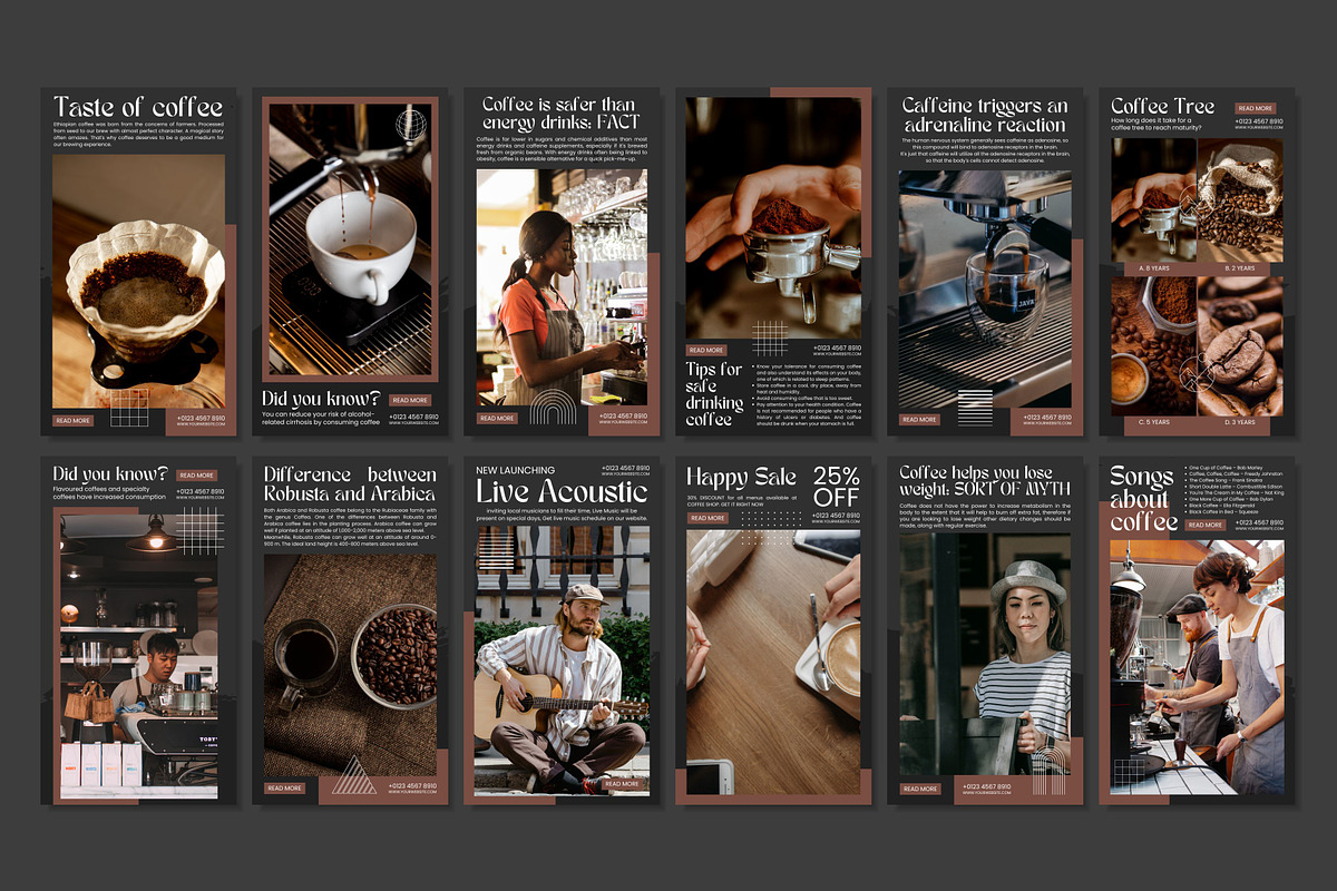 Social Media Growth Pack for Coffee, a Social Media Template by cmatworks (Photo 1 of 4)
