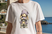 Bunny Gnome Watercolor Clipart, an Illustration by SVGArt (Thumbnail 7 of 7)