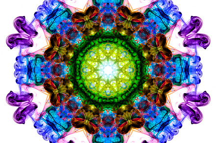 Colorful fractal smoke pattern