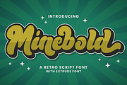 Minebold - Retro Bold Handwritten, a Script Font by ahweproject (Thumbnail 1 of 11)