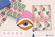 Evil Eyes Graphics Posters Patterns, a Graphic by Youandigraphics (Thumbnail 5 of 15)
