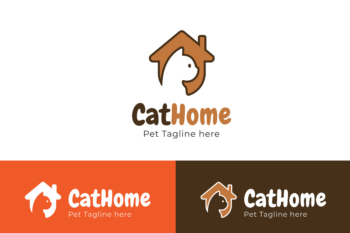 Cat home - Pets Logo, a Branding & Logo Template by Design Box (Photo 1 of 2)