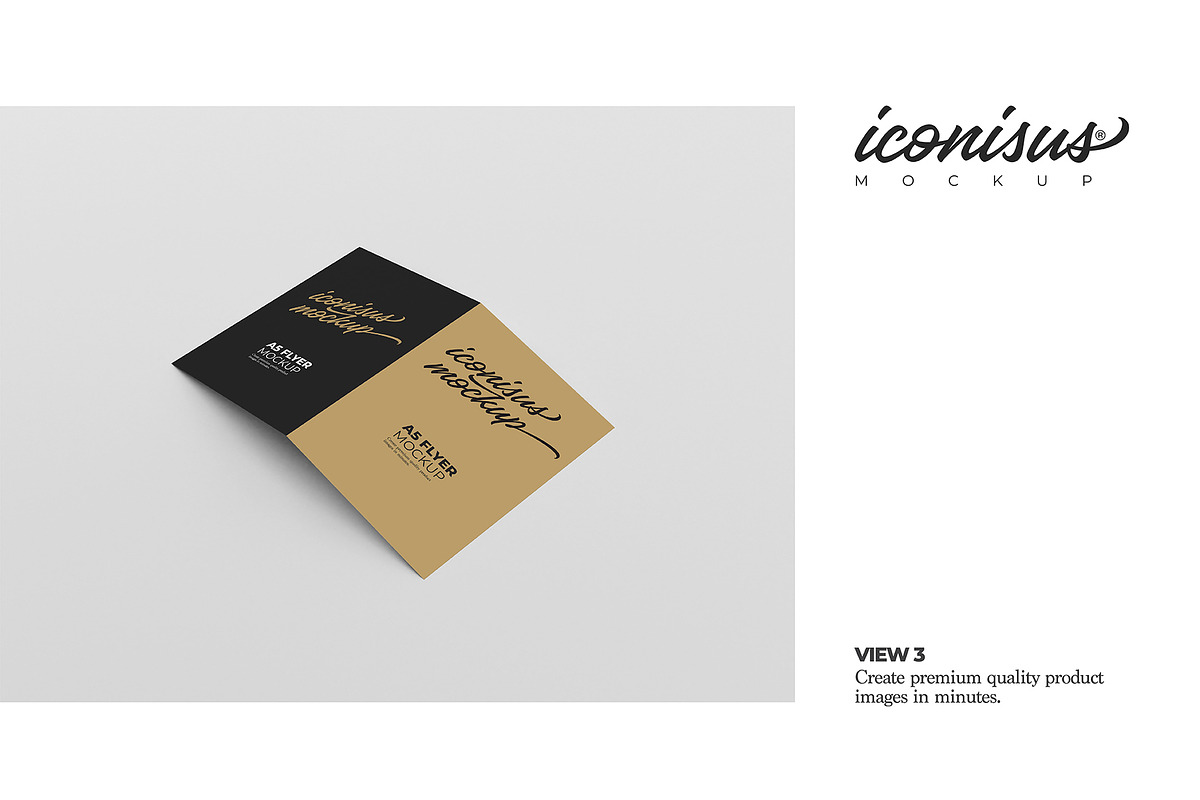 Bi-Fold A5 Flyer Mock-Up Template, a Print Template by iconisusmockup (Photo 5 of 8)