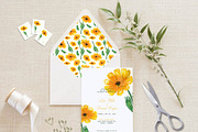 Sunflower Watercolor Wedding Suite, an Invitation Template by Love Design (Thumbnail 8 of 12)
