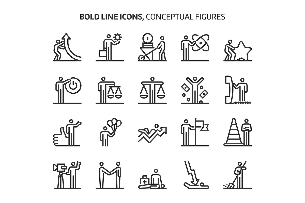 Bold Line Icons, an Outline Icon by Howcolour (Photo 57 of 151)