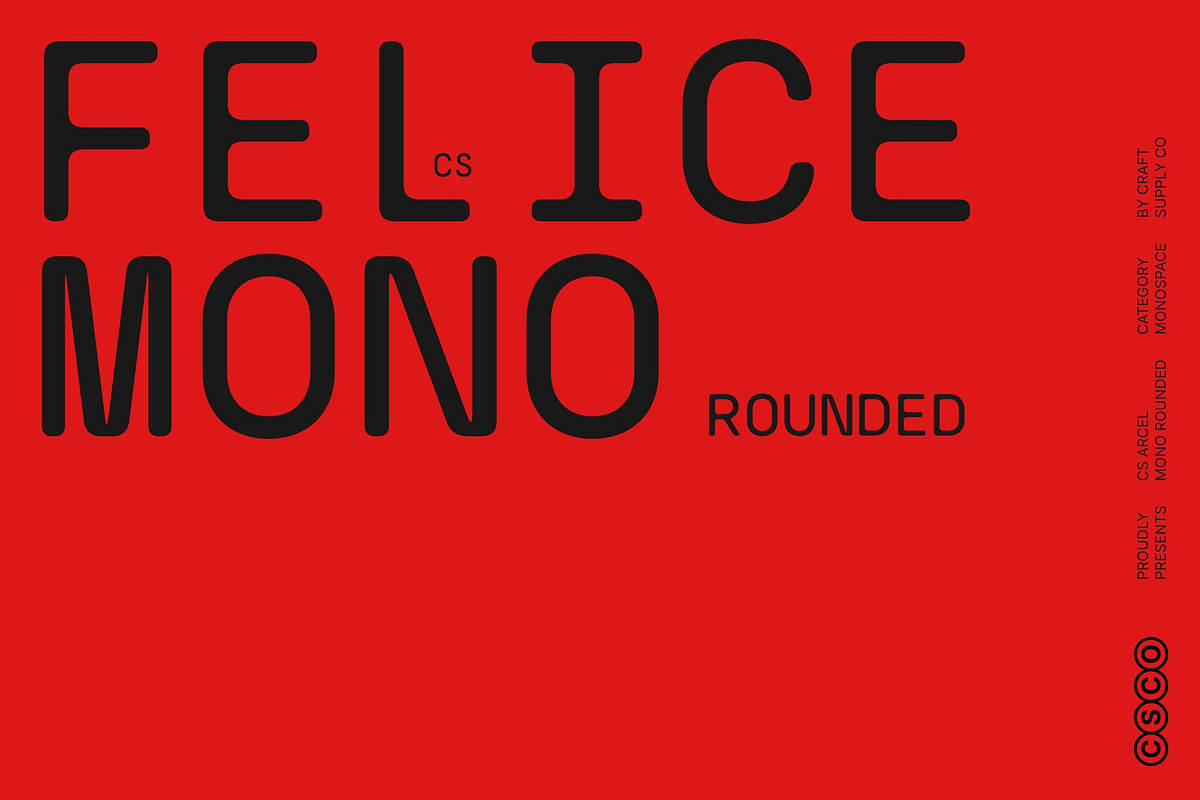 CS Felice Mono Rounded, a Sans Serif Font by Craft Supply Co. (Photo 1 of 8)