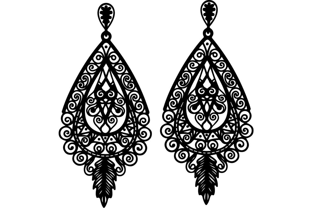 Ornamental Earring SVG Bundle, an Object Graphic by Designer_Momina (Photo 13 of 20)