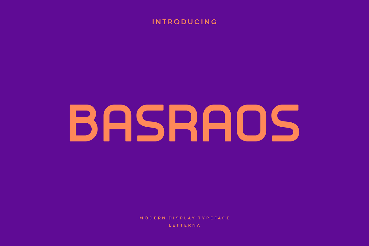 Basraos - Modern Display Typeface, a Sans Serif Font by Letterna (Photo 1 of 4)