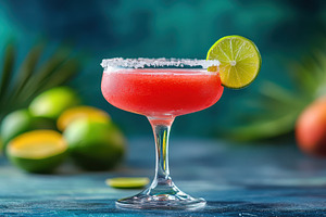 Refreshing Red Margarita Cocktail Su, a Food & Drink Photo by Pixeness Studio