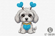Dog Valentines Png, Faux Dog Heart, an Illustration by Designking (Thumbnail 1 of 6)