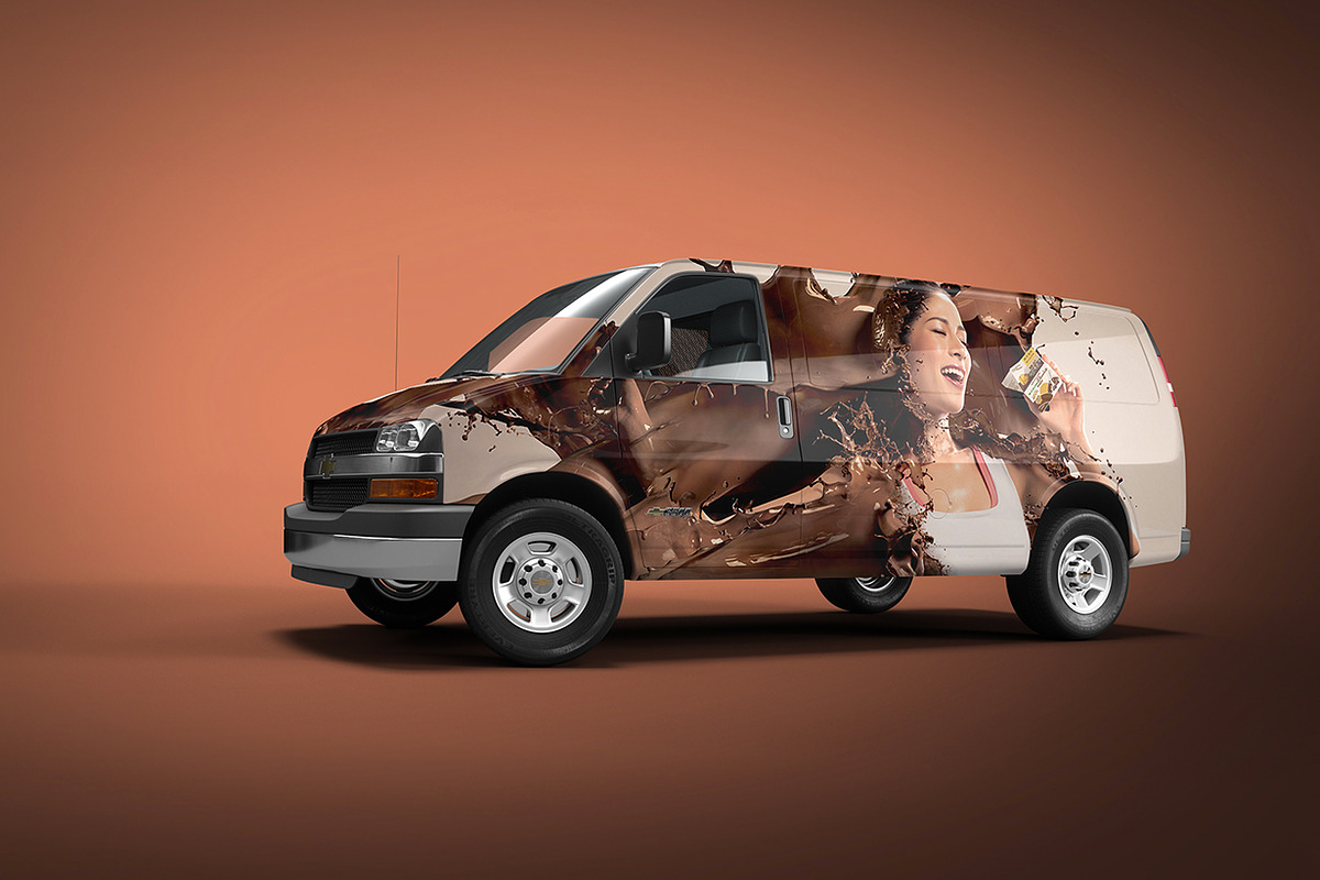 Mini Van Mock-up, a Print Template by GK Creative (Photo 3 of 7)
