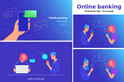 Mobile banking financial app, a Finance Illustration by Julia Tim (Thumbnail 1 of 5)