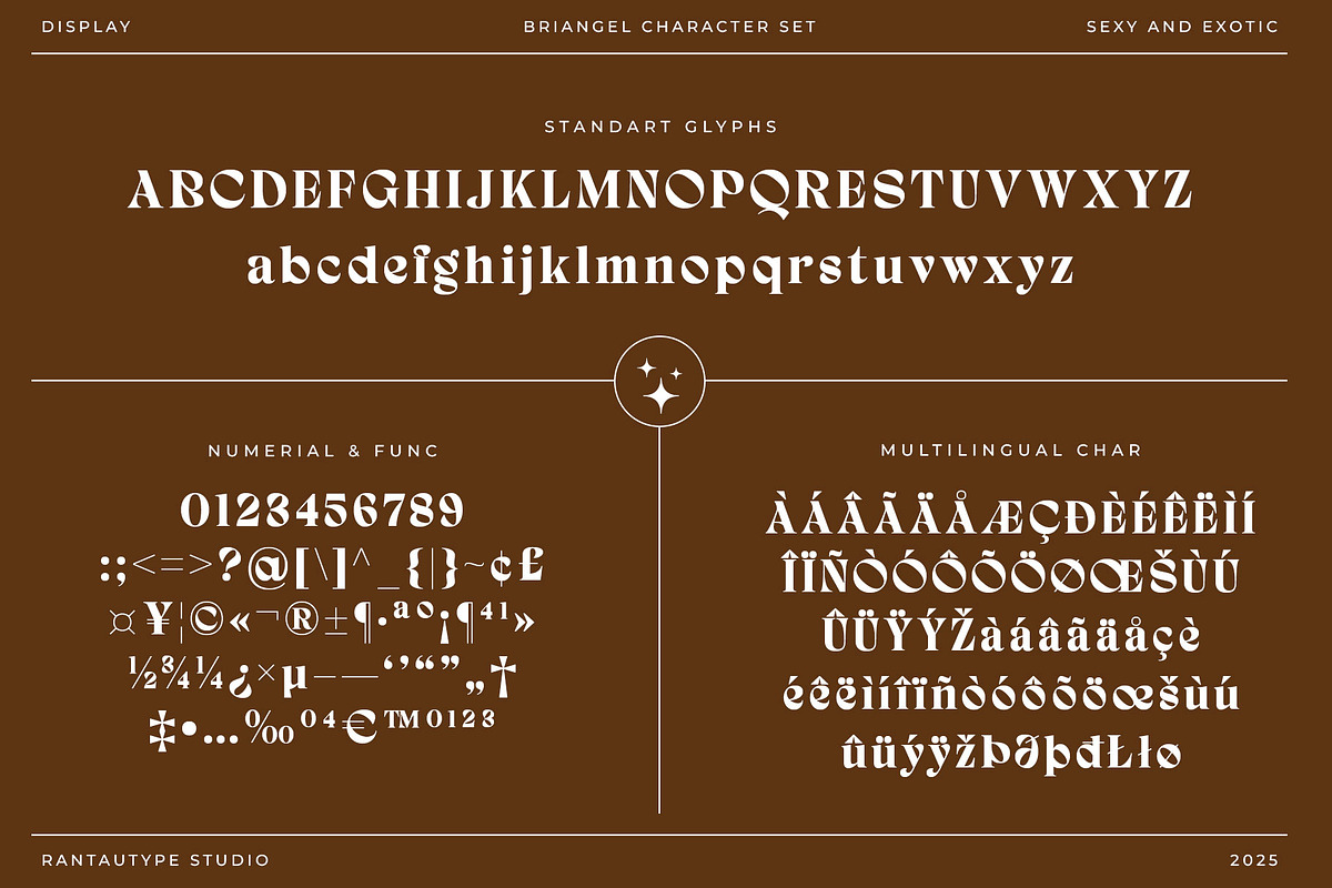 Briangel Exotic Serif Font, a Serif Font by RantautypeStudio (Photo 16 of 17)