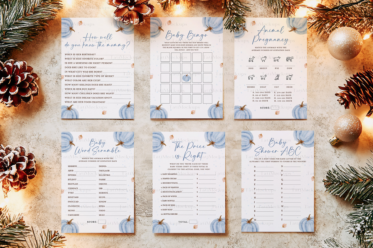 Set of Card Mockup, Shower Games, a Product Mockup by TatiMockup (Photo 3 of 4)