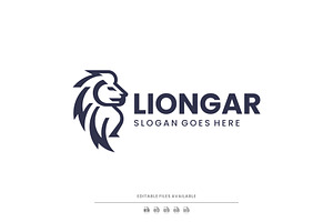 Minimalist Monoline Lion Head Logo, a Branding & Logo Template by Artnivora.Std