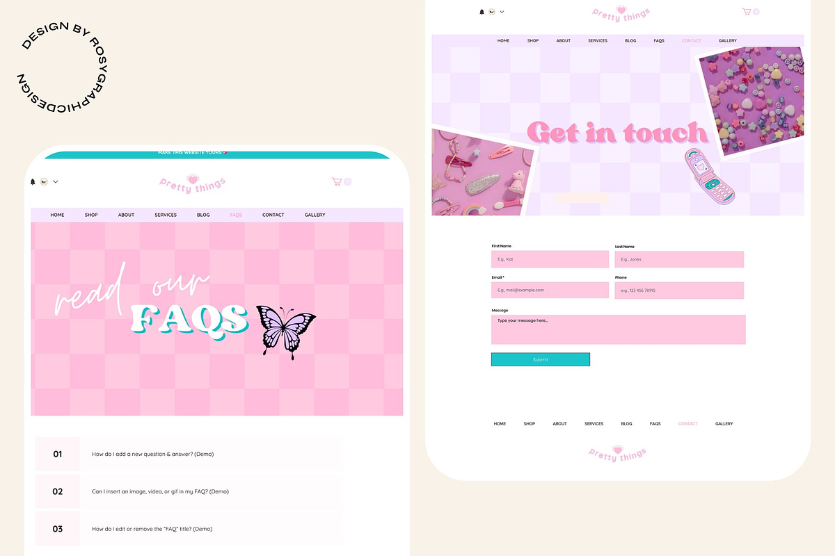 Wix Website Template - Pretty Things, a Wix Template by The Pixel Palace (Photo 6 of 9)