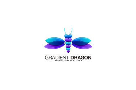Gradient butterfly vector logo desig, a Branding & Logo Template by OmerStudio