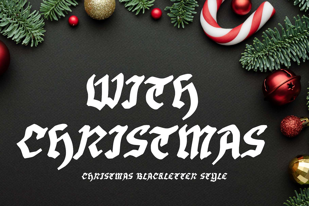 With Christmas, a Blackletter Font by Yoga Letter (Photo 1 of 5)