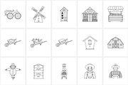 Farming & gardening line icon set, an Outline Icon by NatalieArtShop (Thumbnail 2 of 16)