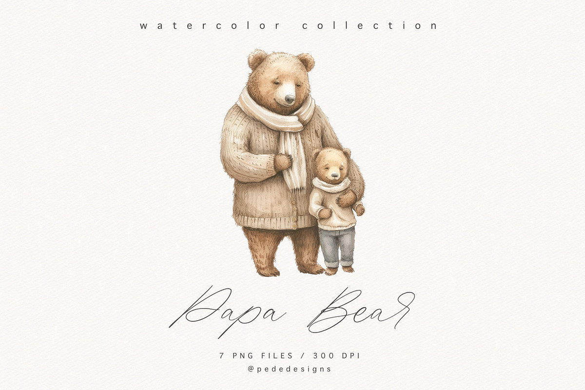 Papa Bear, an Animal Illustration by PeDe Designs (Photo 6 of 9)