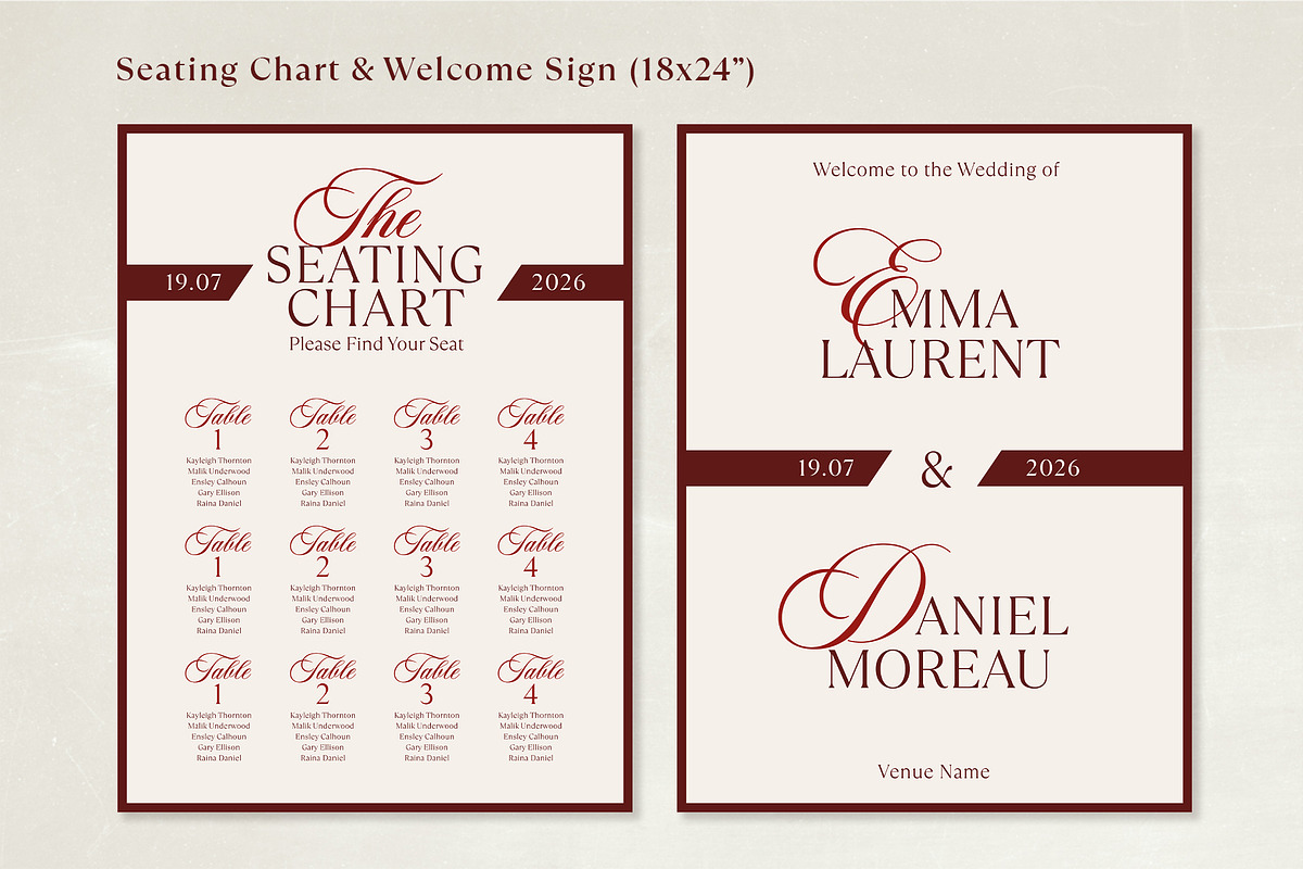 The Red Wedding Invitation Templates preview 4